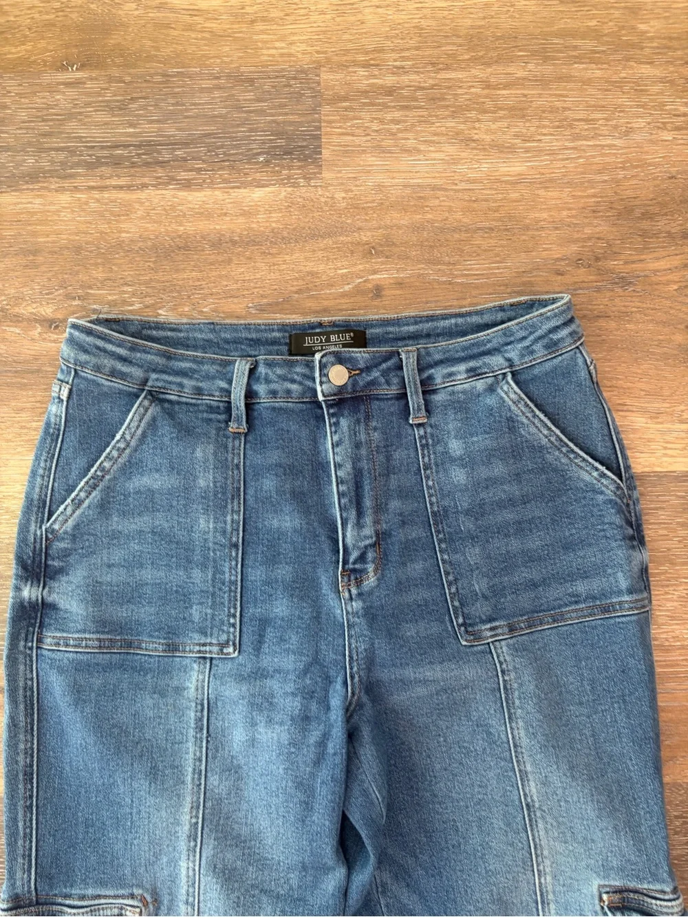 JUDY BLUE Wide Leg Cargo Jeans size 15/32